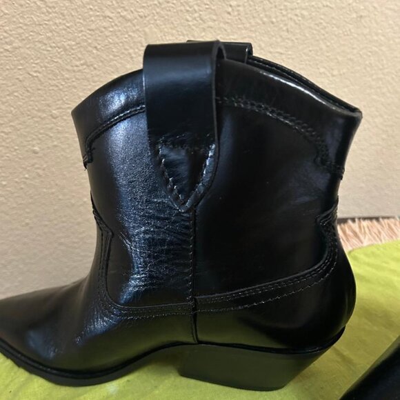 Massimo Dutti Leather Western Style Cowboy Boots Size EU 39 US 8 NEW With Tags - Picture 11 of 11